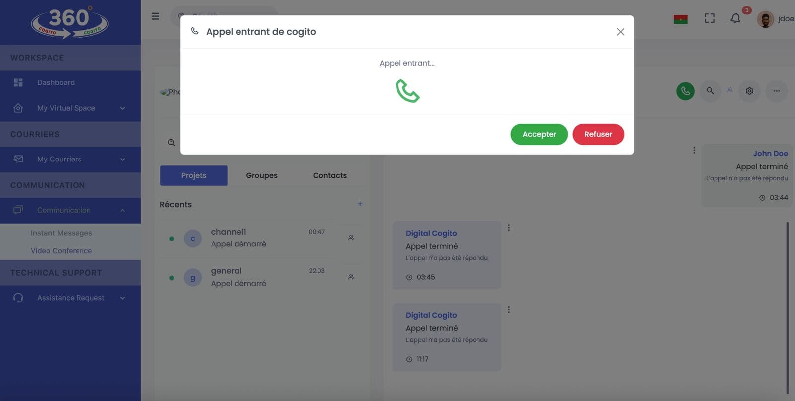 Appels audio et vidéo