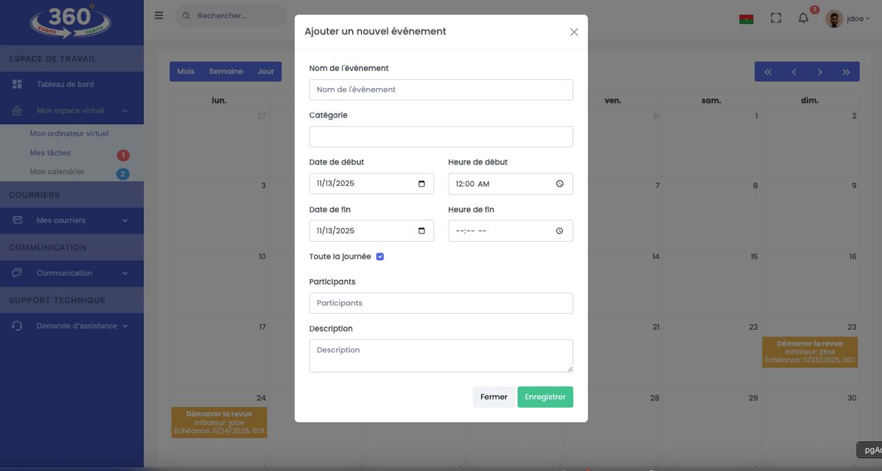 Calendrier des tâches - Image 1