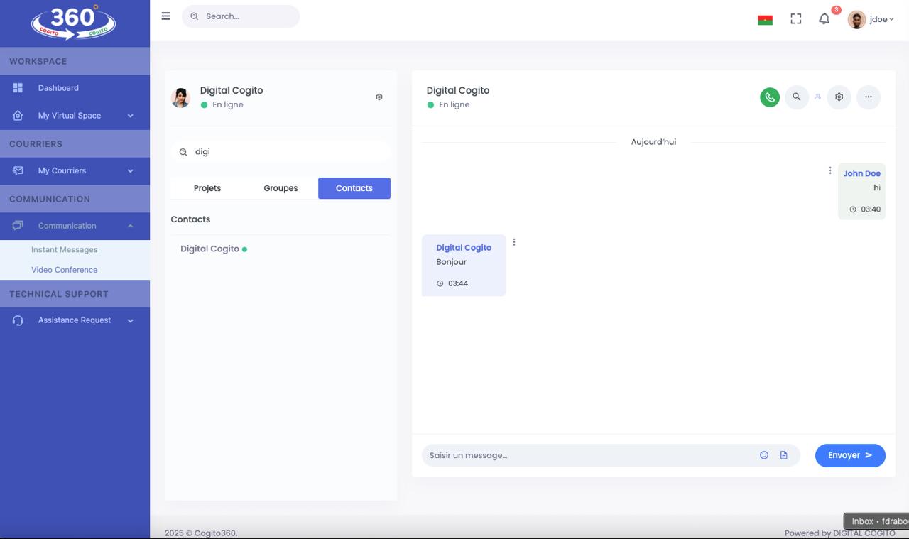Espace collaboratif par messagerie instantanée - Image 1